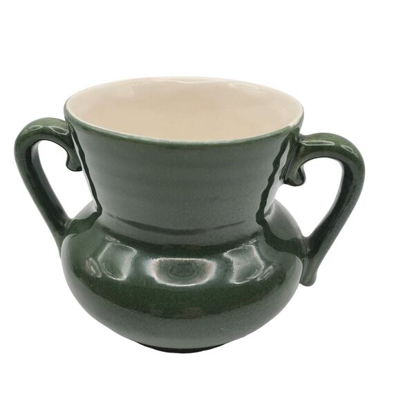 Red Wing Pottery Sugar Bowl Lid Normandy Pattern Forest Green MCM Vintage Dish - Picture 6 of 9